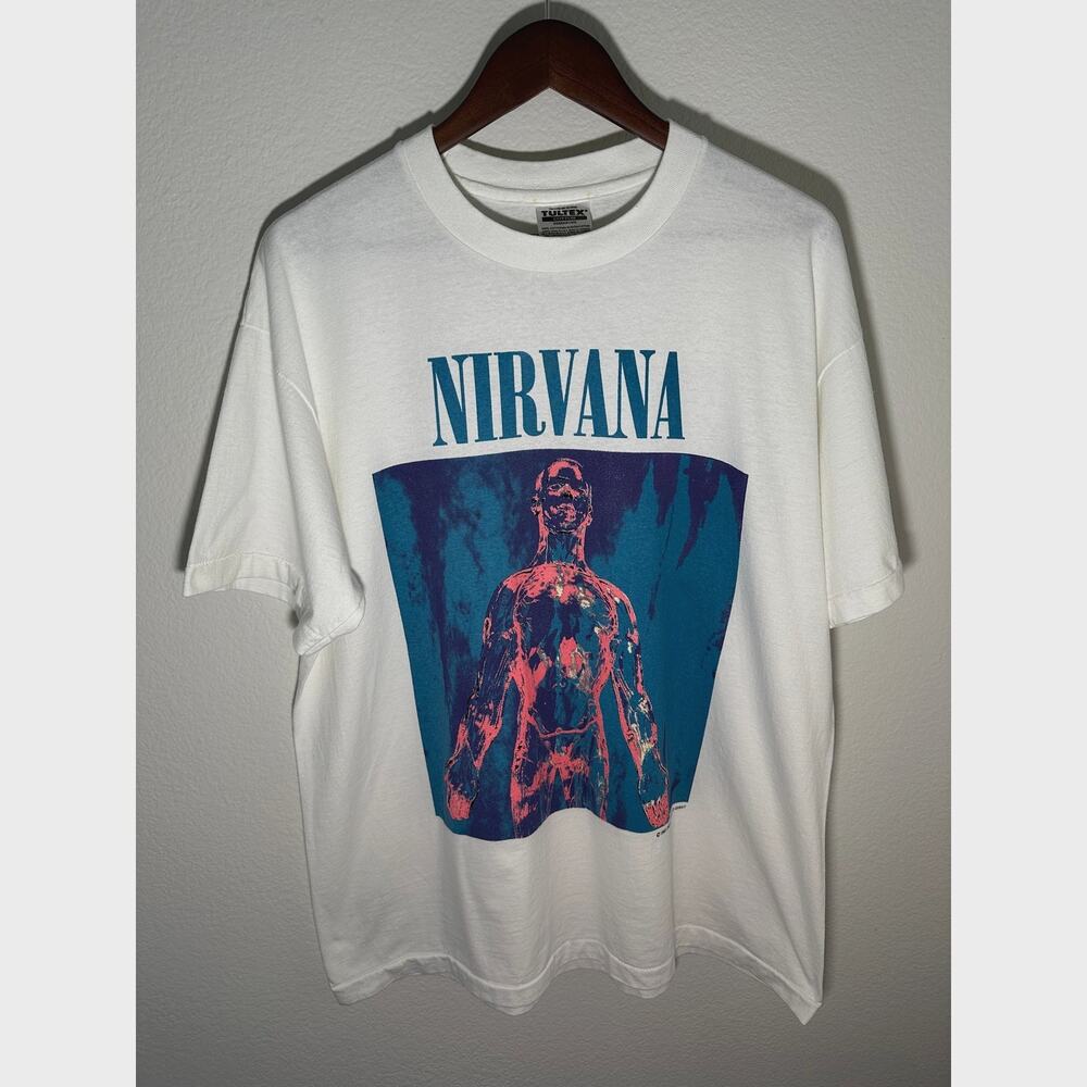 Nirvana White Short Sleeve Graphic Tee